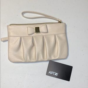 Apt 9 cream colored wristlet